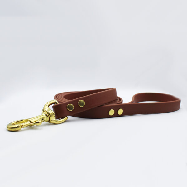 leather brown dog leash